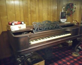 Antique square grand piano