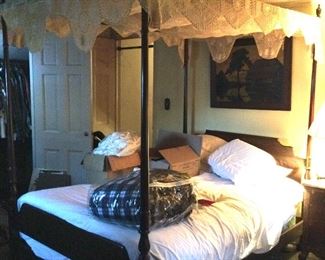 Cherry full size canopy bed