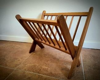Mid-century Danish Modern magazine rack $40