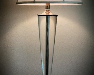 Contemporary solid acrylic table lamp $50