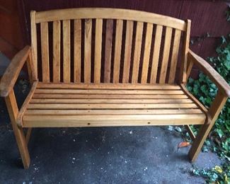 Red cedar bench (50”L, 34”H, 25”D)