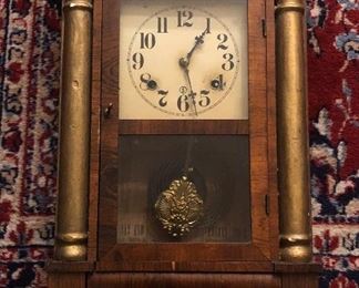 Antique 8-day mantel clock by Chauncey Jerome (New Haven, Conn.)