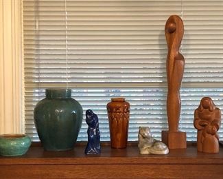 Pottery & sculpture by talented family member - circa 1920s & 30s