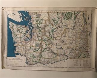 1937 Washington state highway map