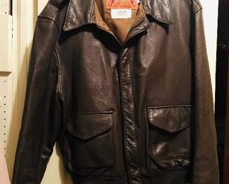 Cooper A-2 brown leather bomber jacket (size 46R)