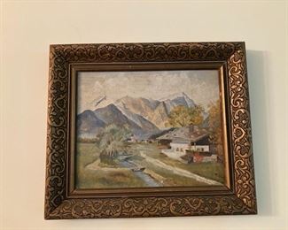 Original painting. Swiss country scene