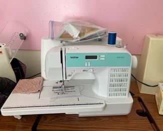 Brother sewing machine, case and extension tray