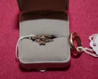 14K white gold - ladies engagement ring setting (no stone), wedding band, man's wedding band