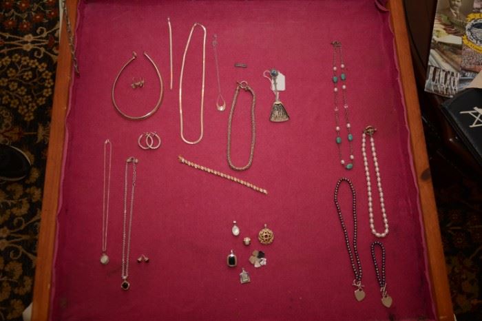 sterling necklaces, bracelets, earrings, pendants