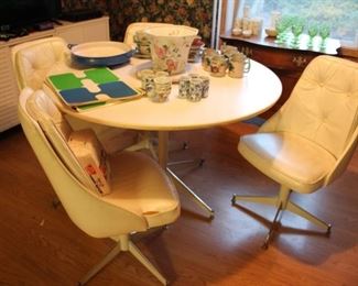 Mid century "Progressive" kitchen chairs & table