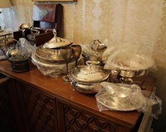 Silver plate serving pieces