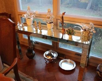 Mirrored console table