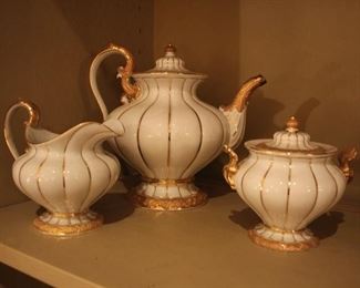 Meissen three piece tea set