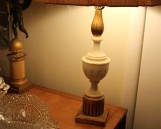 Pair marble lamps