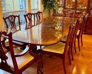 Dining Table, China Cabinet, and bar/flip top server are all by HENREDON! 