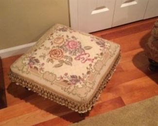 Needlepoint footstool