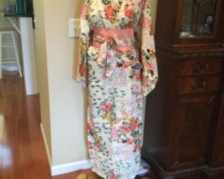 Authentic Japanese kimono and clogs 