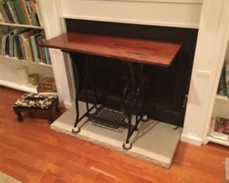 Antique sewing treadle table