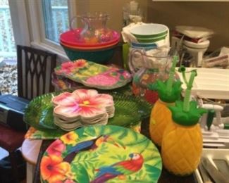 Tropical picnic ware