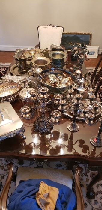 Nice batch of Silver Plate plus big pieces