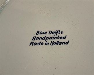 Handpainted Blue Delfts Made in Holland Collectibles Plate