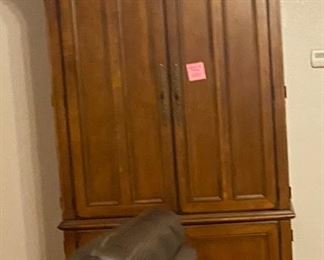 Armoire/Bedding Cabinet/Desk/Coffee Bar.  This Item is Located at the home in the Lakes and Still Available.  The Recliner is Not Available.