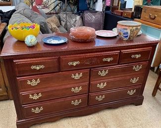 Broyhill Chest of Drawers, Assorted Household Decor