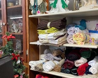 Assorted Fabric & Household Decor'