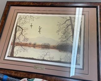 Signed & Framed Print "Working The Lake Edge" by Bruce Dines