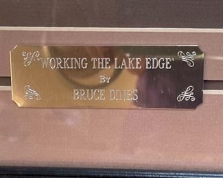 Signed & Framed Print "Working The Lake Edge" by Bruce Dines