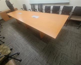 12ft x 4ft Confrence Table with Outlets Built in