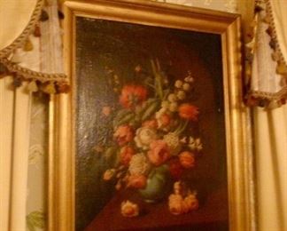 Beautiful 18th Century Oil On Canvas (Probably  Dutch) Still Life in Giltwood Frame