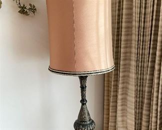 Vintage Etched Metal Table Lamp (Photo 1 of 2)
