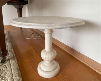 Round Marble Pedestal Table (Photo 1 of 2)