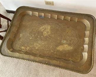 Brass Turkish Tray Table, 1950's (Photo 2 of 4)