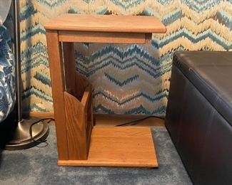 Oak Side Table with Built-In Magazine Rack (there are 2 of these available)
