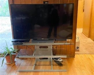 Sony Flat-Screen TV, Metal & Glass TV Stand