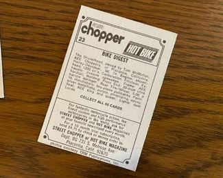 Vintage Motorcycle / Hot Bike Trading Cards (Photo 2 of 4)
