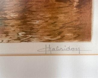 Double Framed Artwork / Watercolors, Signed (Photo 2 of 3)