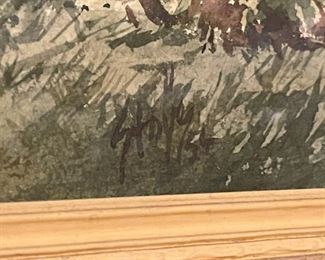 Framed Painting / Watercolor, Signed (Photo 2 of 2)