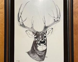 Framed Artwork / Wall Hanging of Deer
