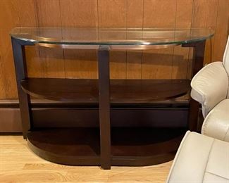 Contemporary Console Table with Glass Top (Photo 1 of 2)