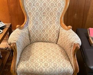 Antique Carved Wood Parlor Chair (Photo 1 of 2)