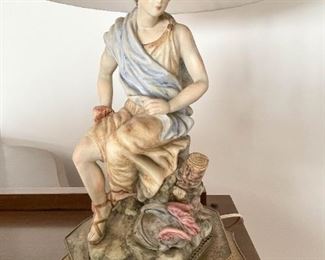 Porcelain Figural Table Lamp (Photo 2 of 2)