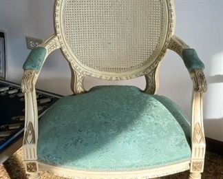 Vintage French Provincial Style Open Armchair