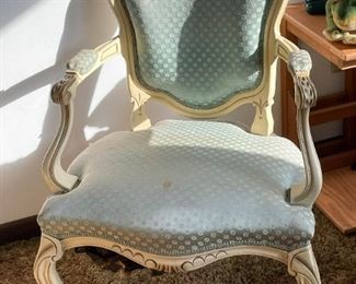 Vintage French Provincial Style Open Armchair