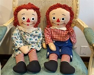 Vintage Raggedy Ann & Andy Dolls