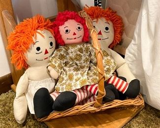 Vintage Raggedy Ann & Andy Dolls