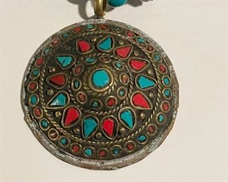 Native American Turquoise & Coral Necklace (Photo 1 of 2)