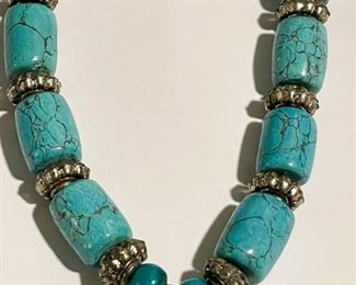 Native American Turquoise & Coral Necklace (Photo 2 of 2)